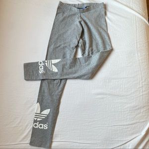 Adidas leggings with logo on pant legs